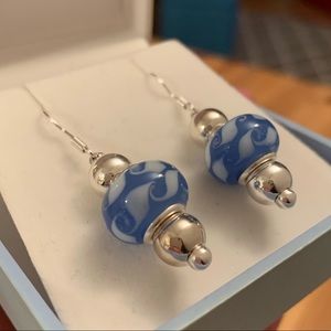 Blue Hanging Earrings